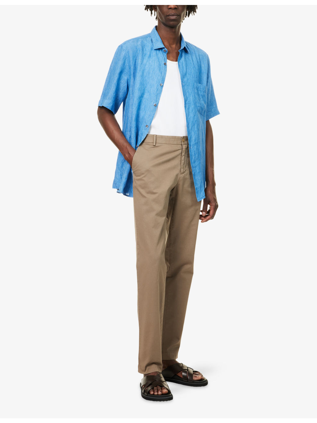 Patch-Pocket Relaxed-Fit Linen Shirt - 2