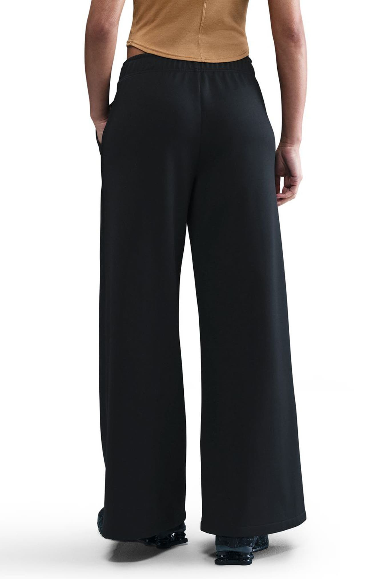 Nike Sportswear Wide Leg Track Pants in 010 Black/sail at Nordstrom - 2