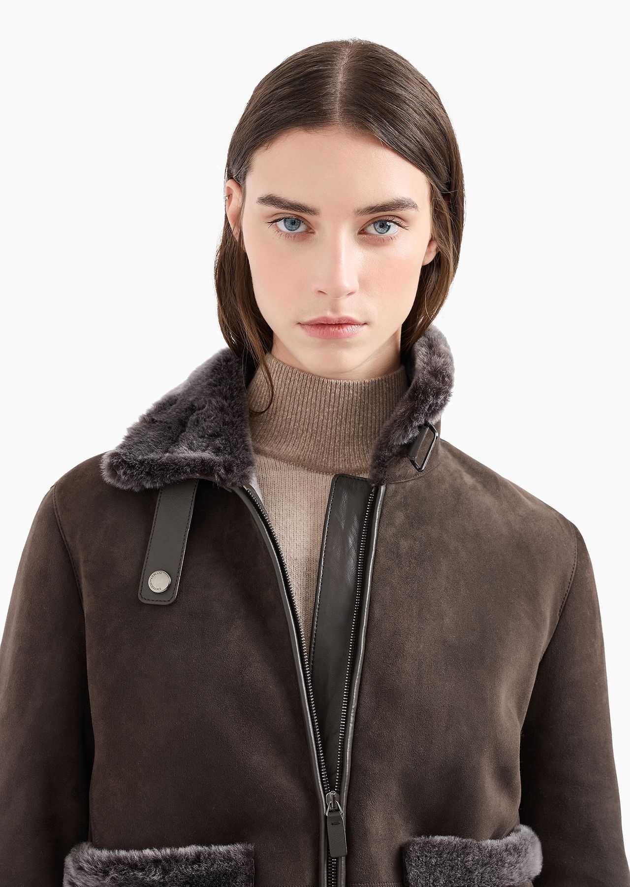 Icon relaxed-fit Spanish Merino lambskin suede shearling coat - 5