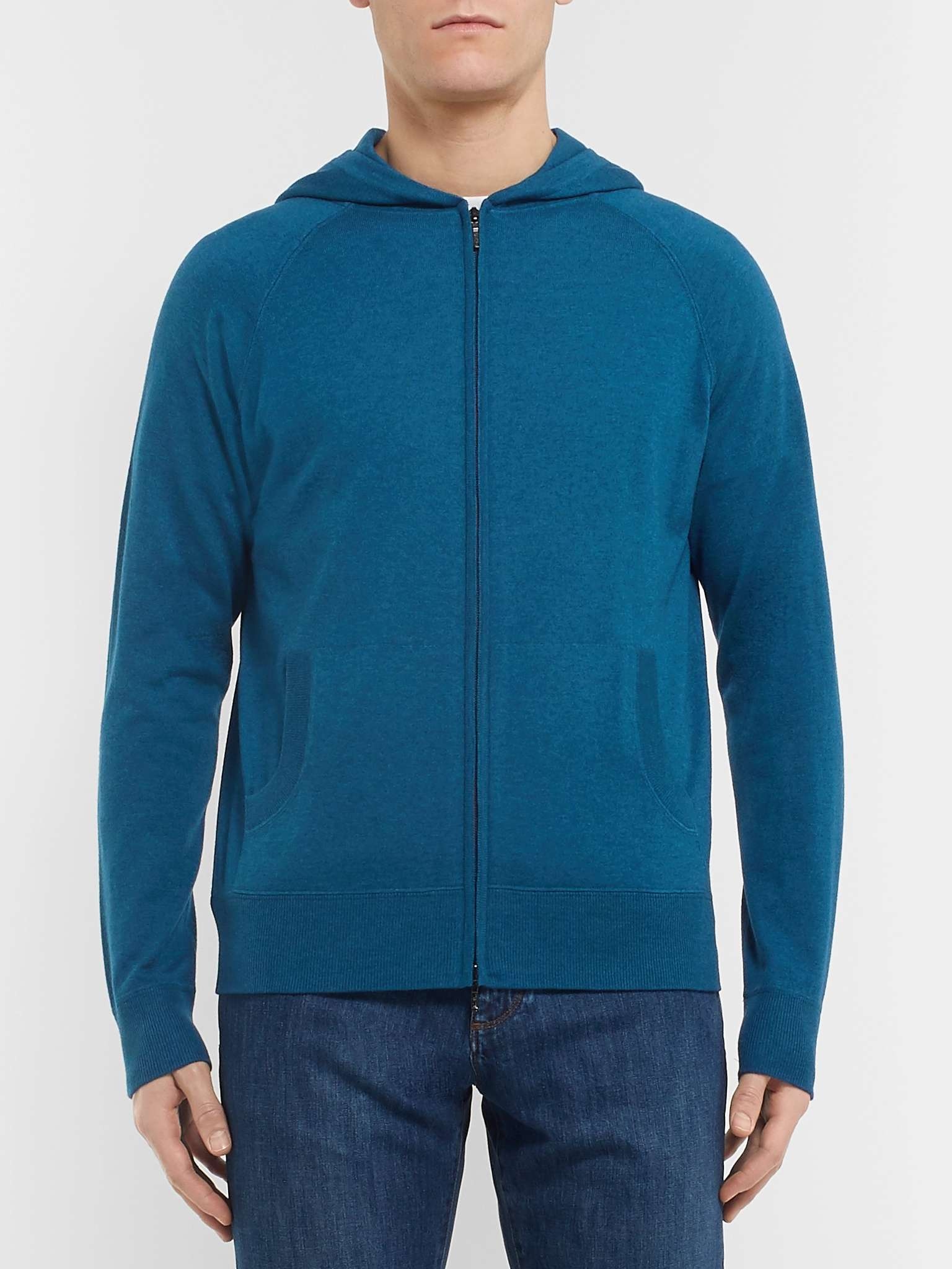 Portland Mélange Cashmere and Silk-Blend Zip-Up Hoodie - 4