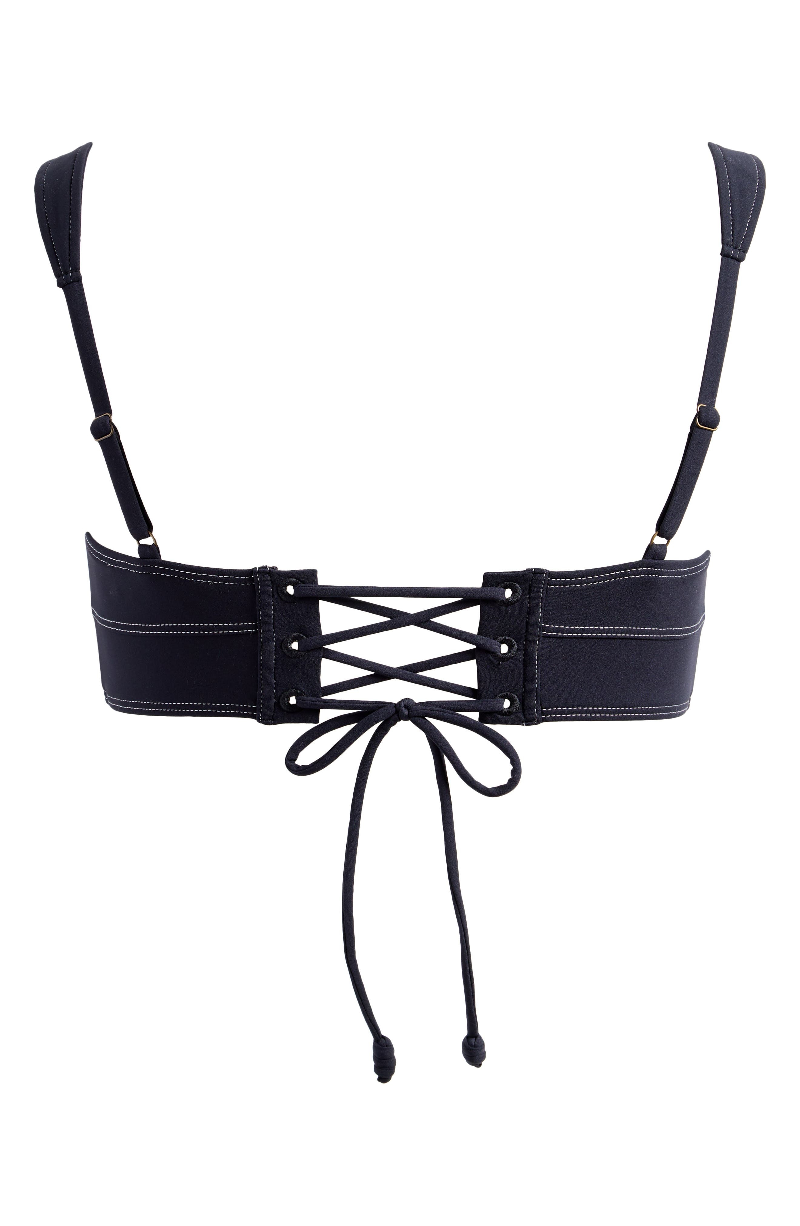Ulla Johnson Ravello Underwire Bikini Top in Noir at Nordstrom - 7