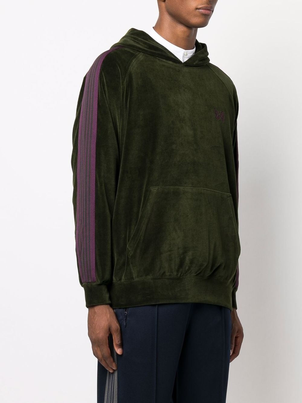 logo embroidered hoodie - 3