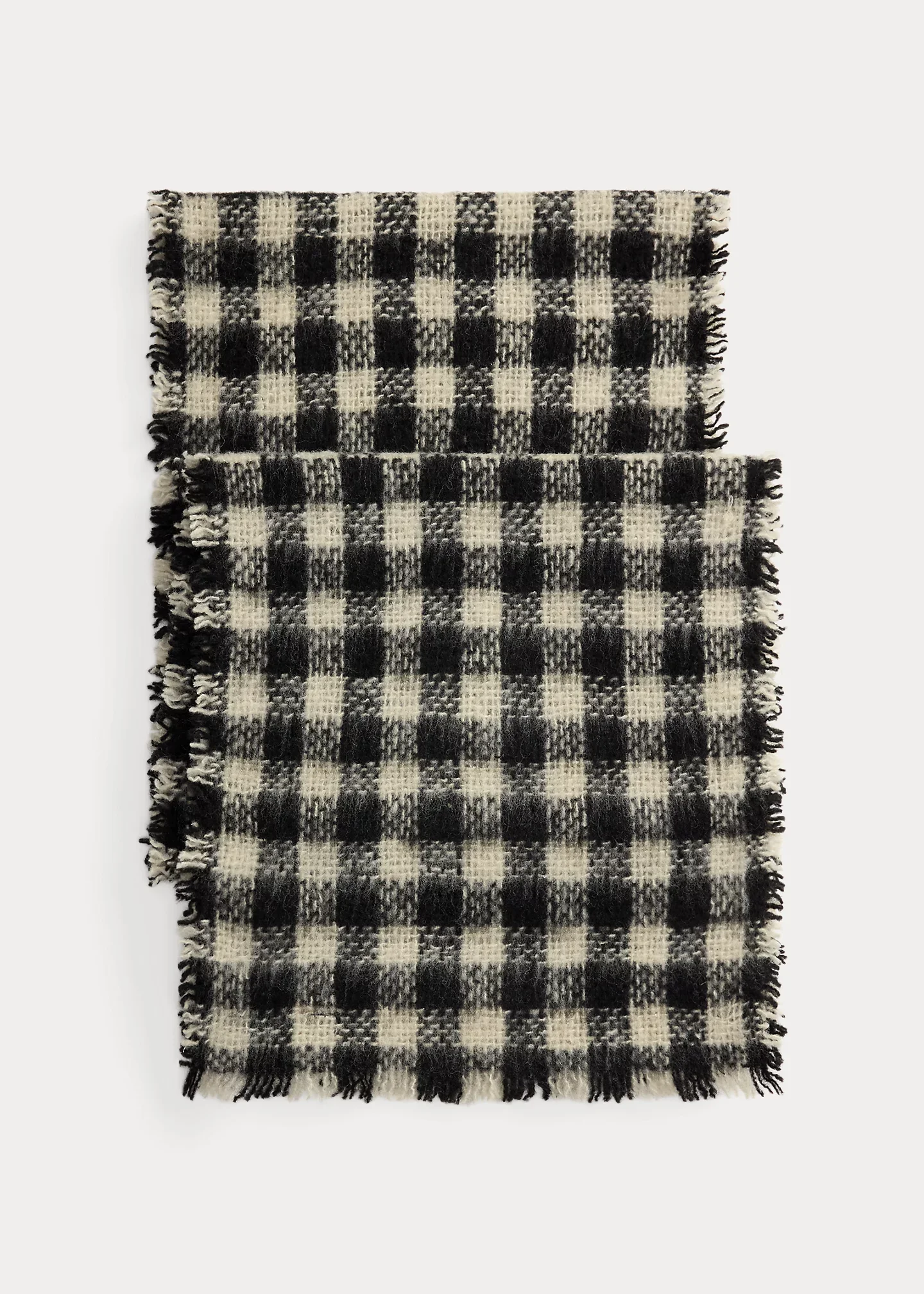 Checked Wool Scarf - 1