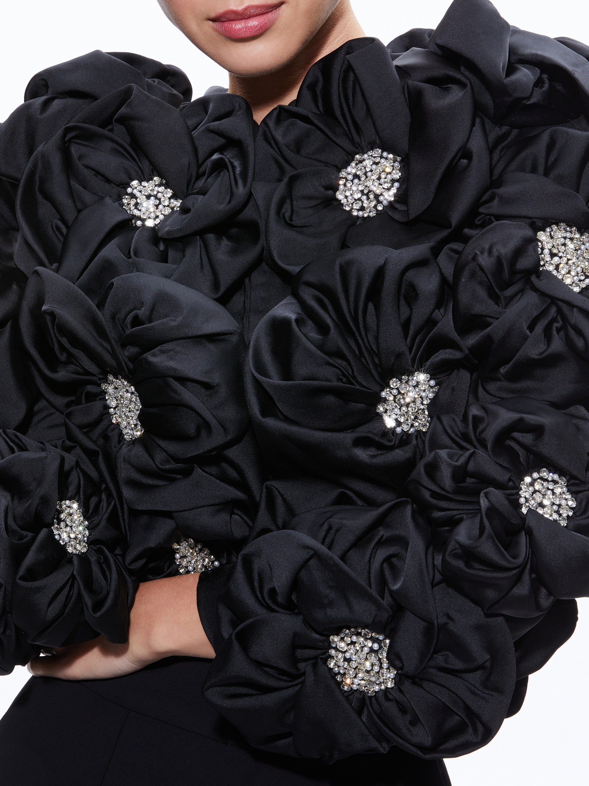 LORNA CROPPED FLORAL APPLIQUE JACKET - 5