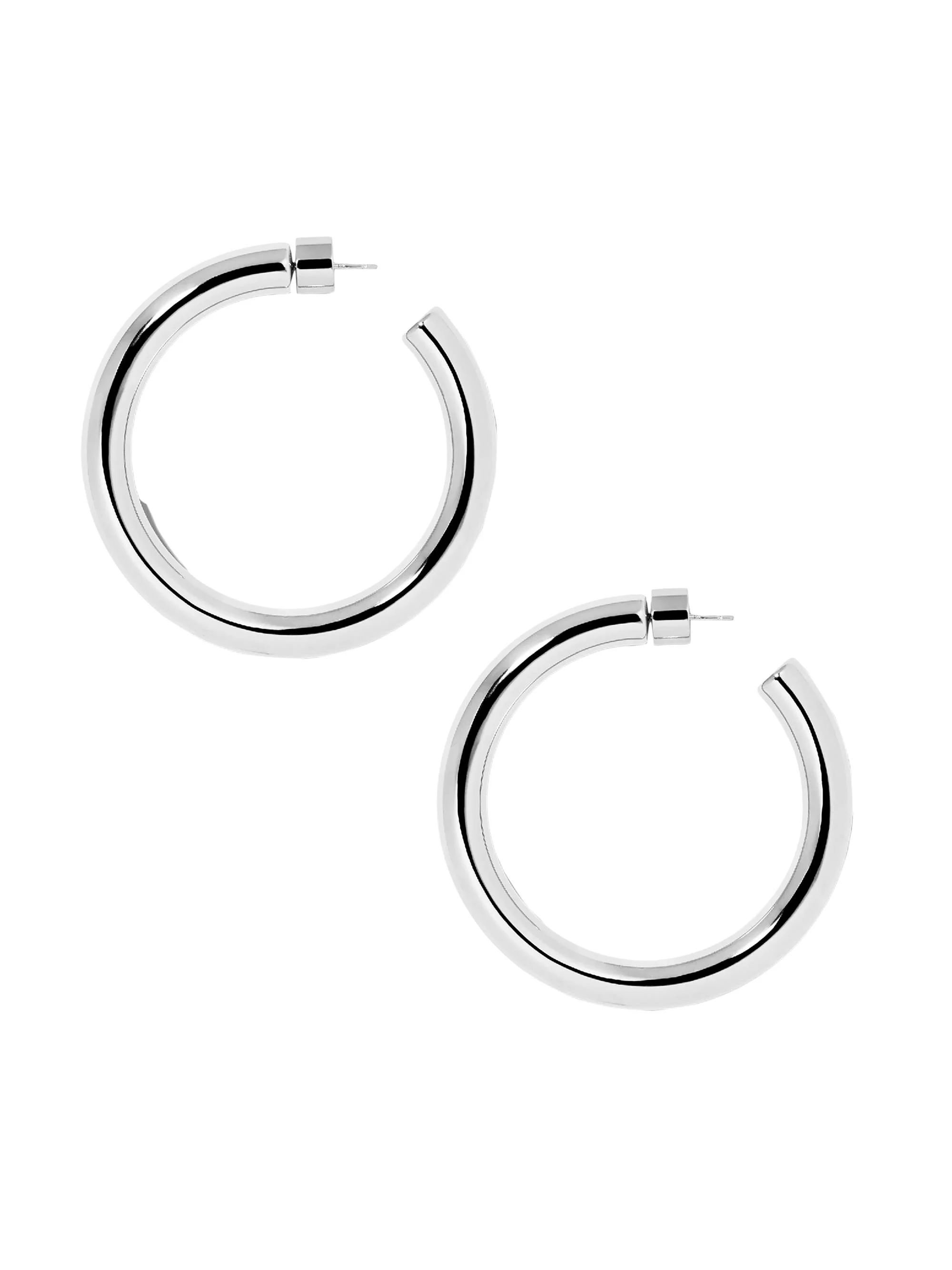 Women's Samira Hoop Earrings - Silver - 1