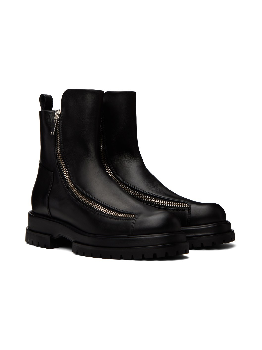 Black Zip Boots - 4