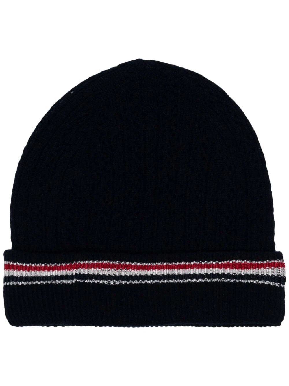 intarsia stripe knit beanie - 1