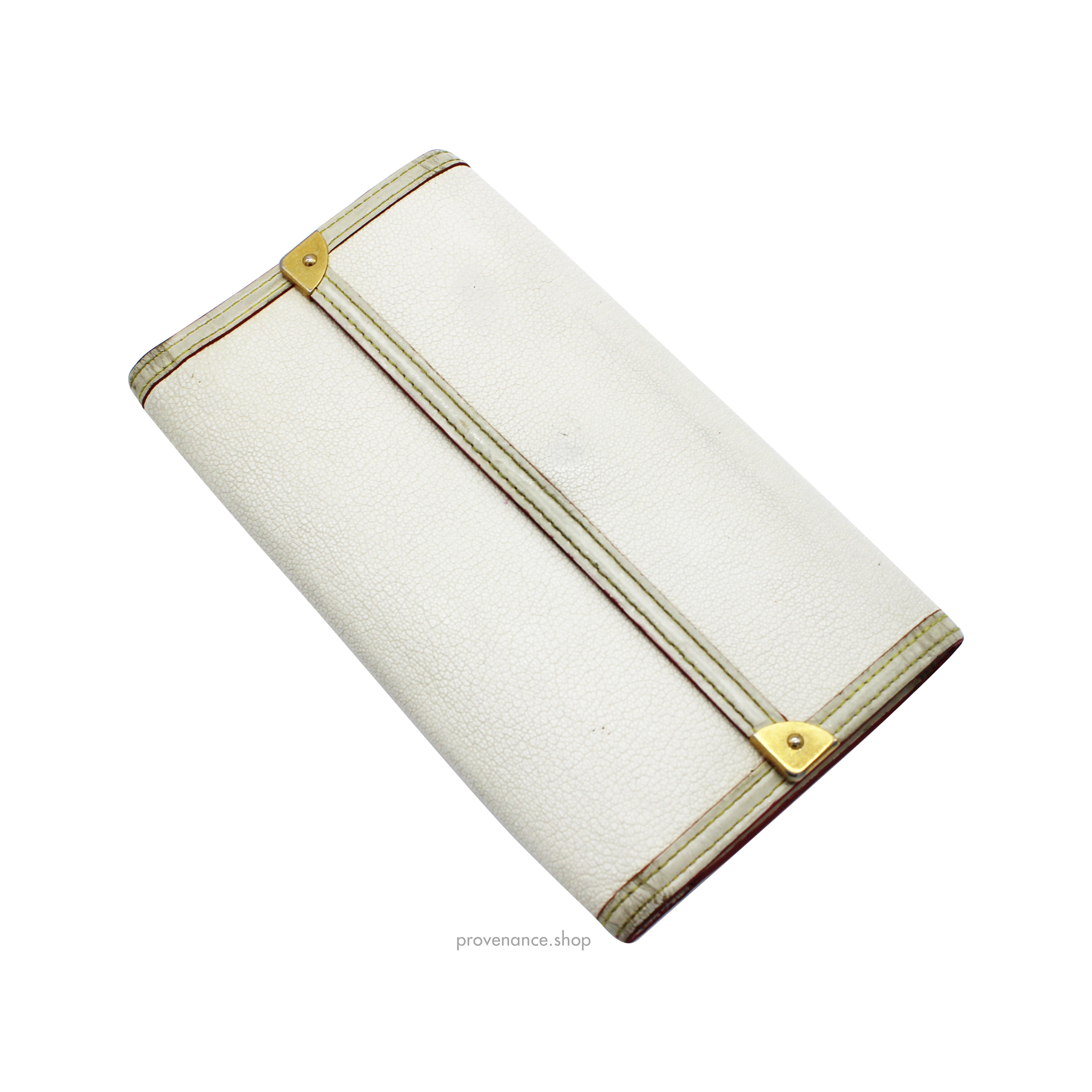Louis Vuitton x Marc Jacobs International Wallet - White Suhali Leather - 5