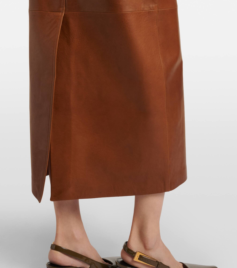 Ghalia leather pencil skirt 6