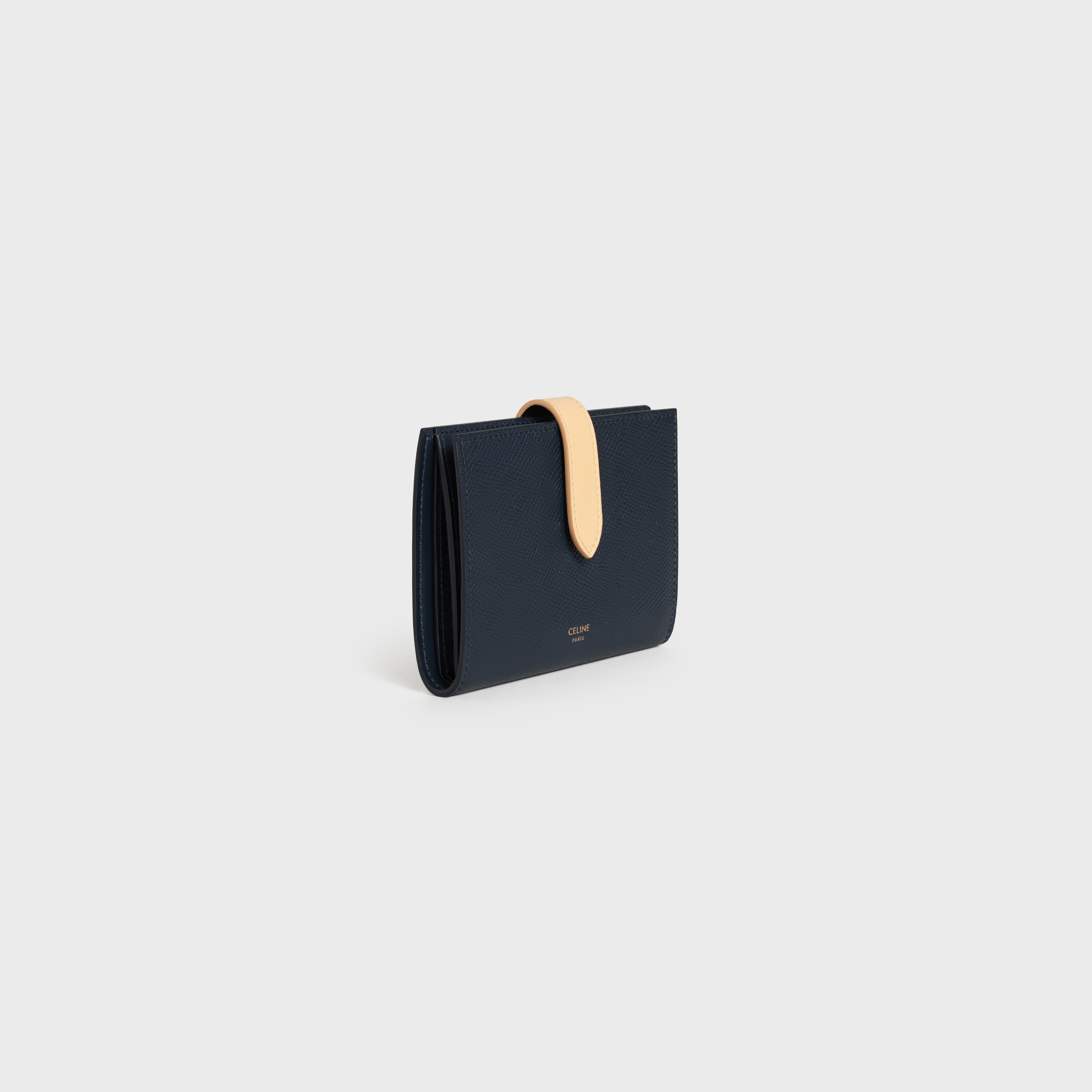 Medium strap wallet in Bicolour Grained Calfskin 2