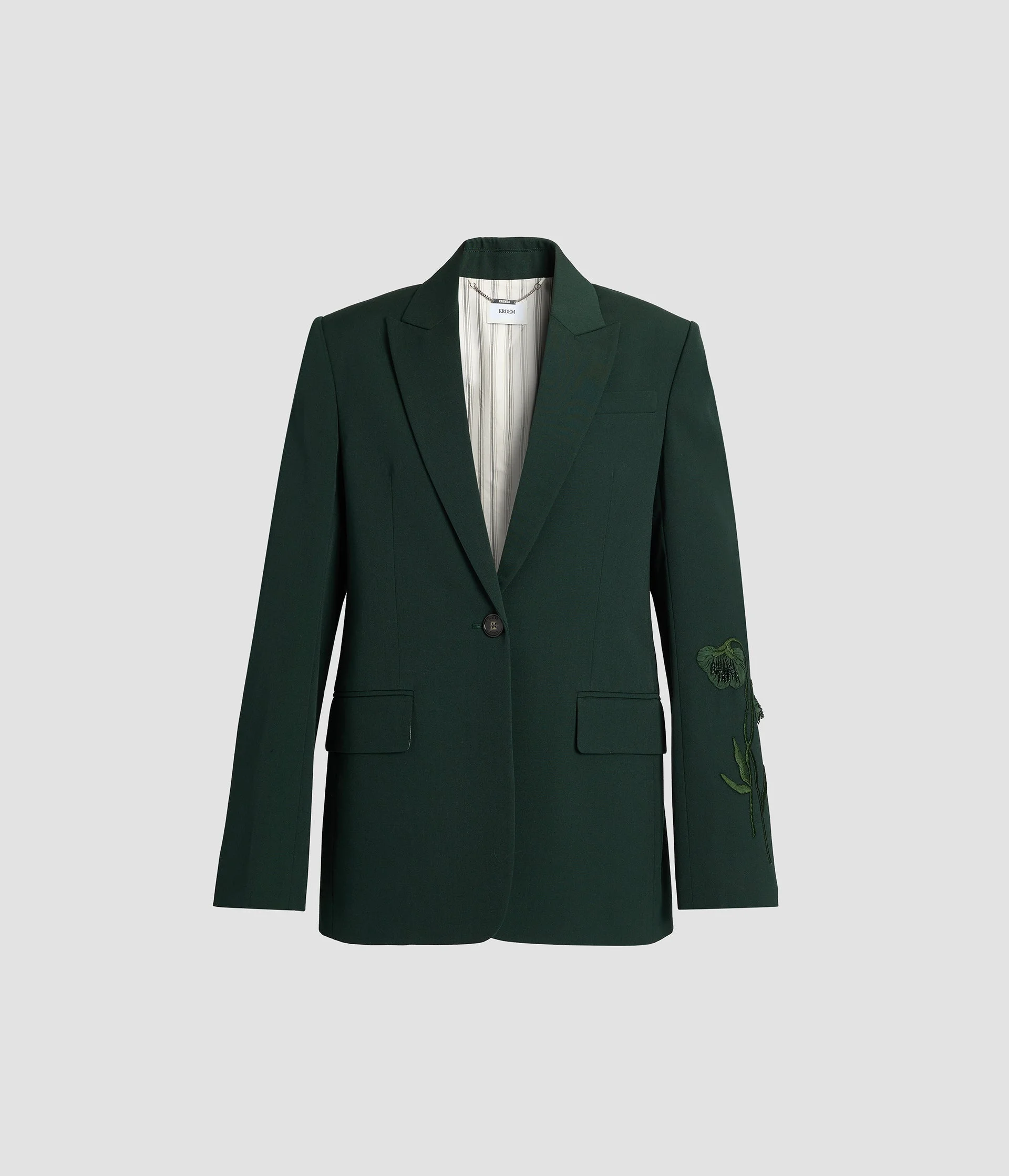 PLEATABLE WOOL SINGLE BREASTED BLAZER - 1