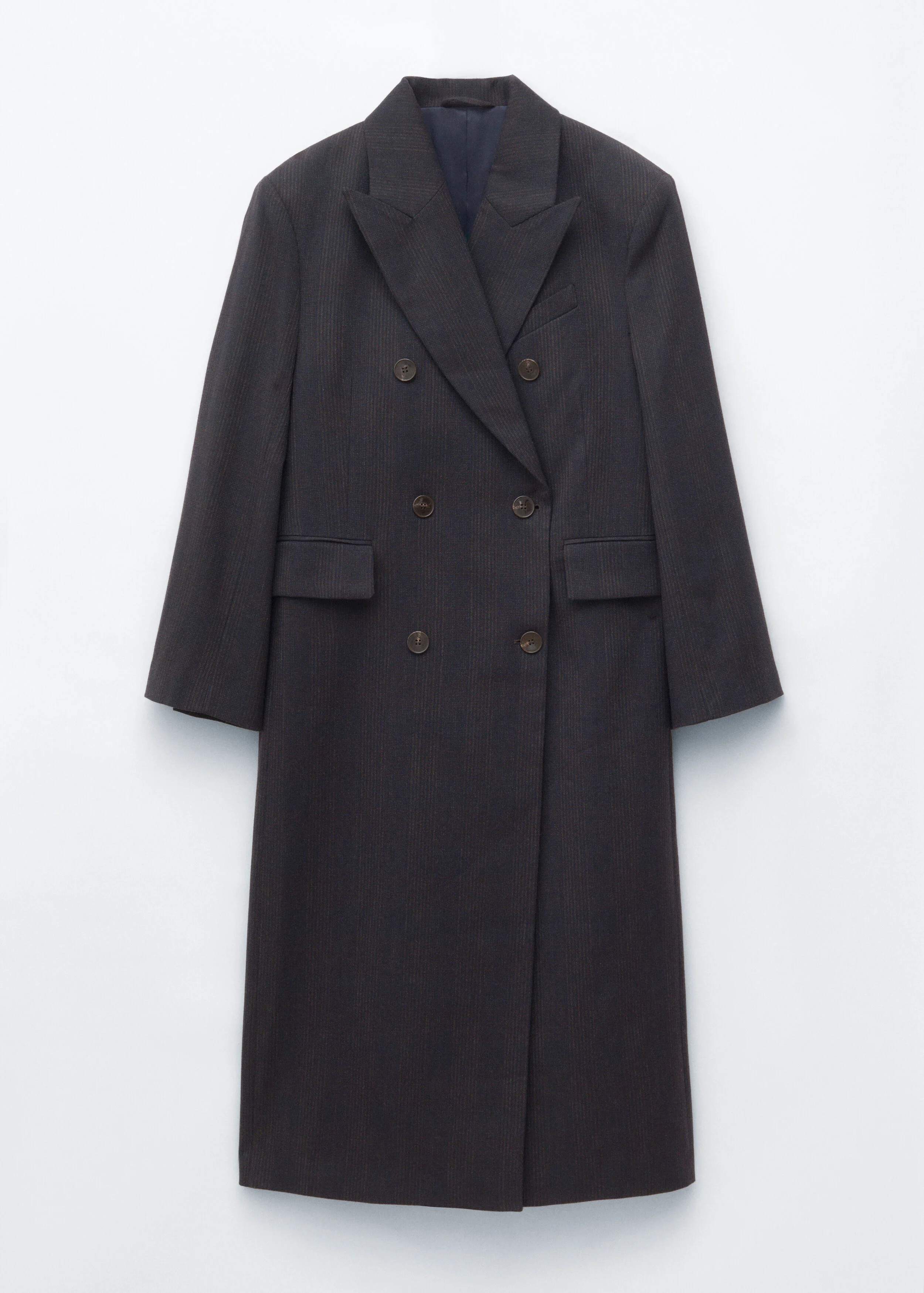 Double-Breasted Cotton-Wool Coat - 1