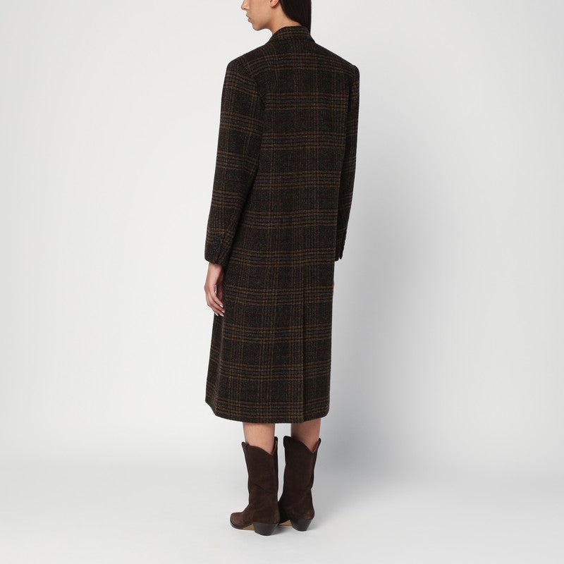 Isabel Marant Étoile Kaki Checked Lexana Double-Breasted Coat Women - 2