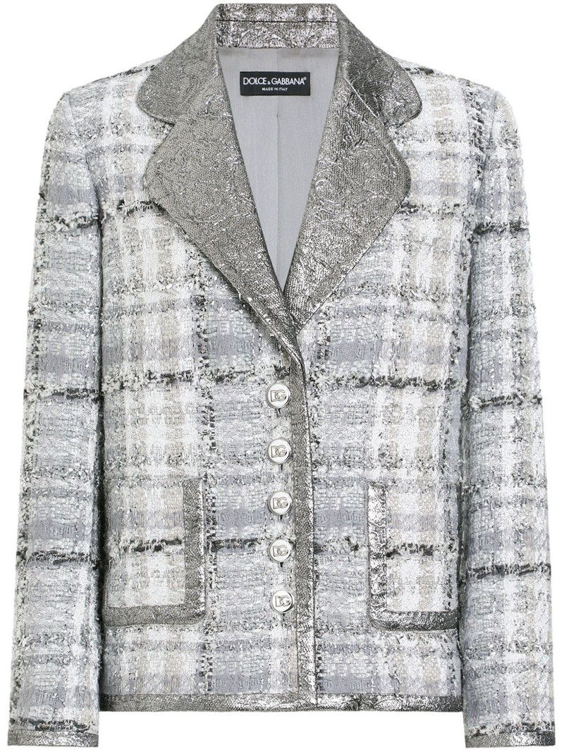 tartan-check blazer 1