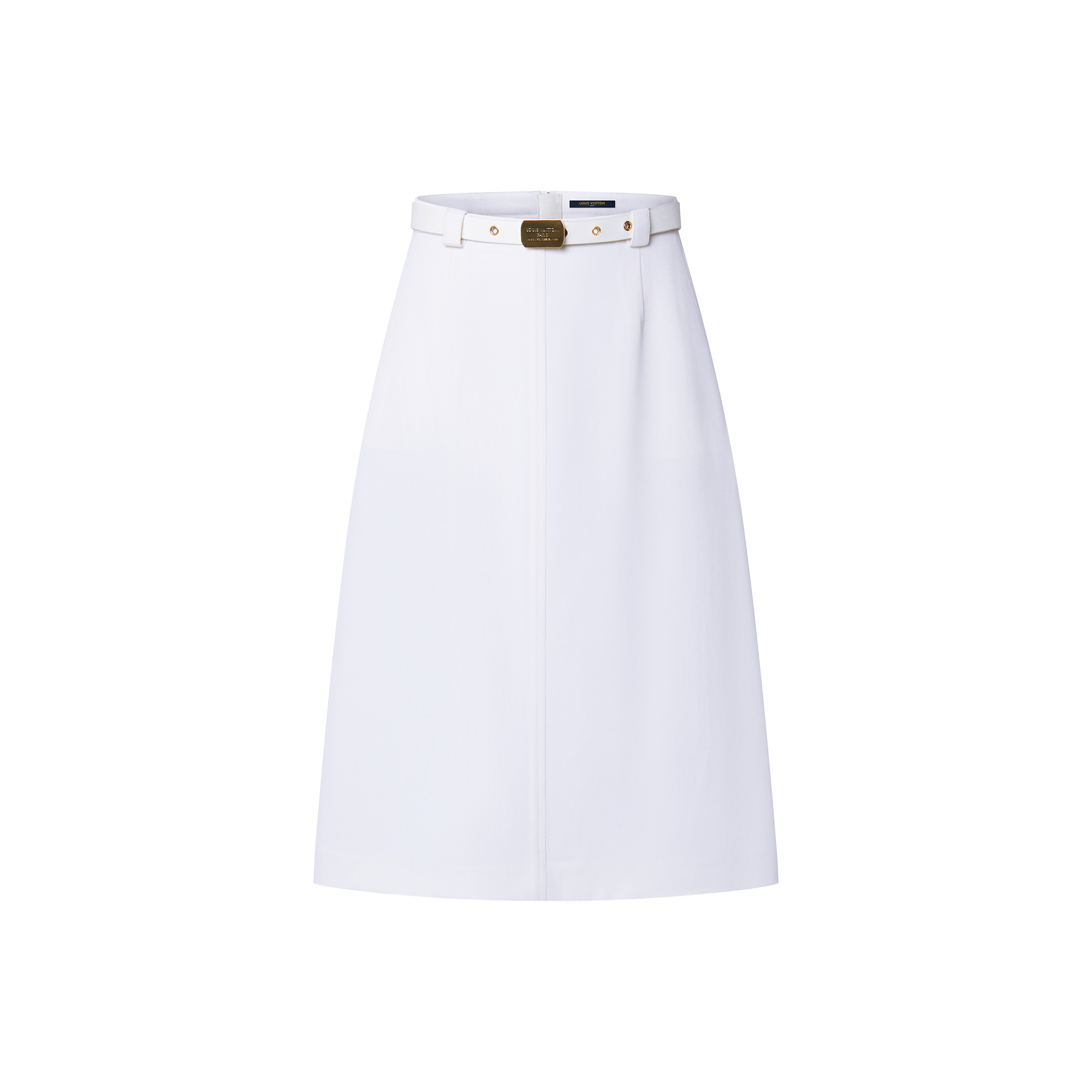 Signature Buckle Wool Twill Skirt - 1