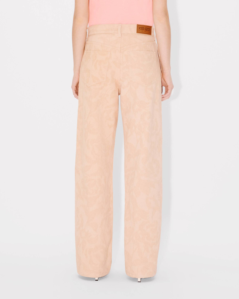 'KENZO Peonies' cargo jeans in japanese denim 4