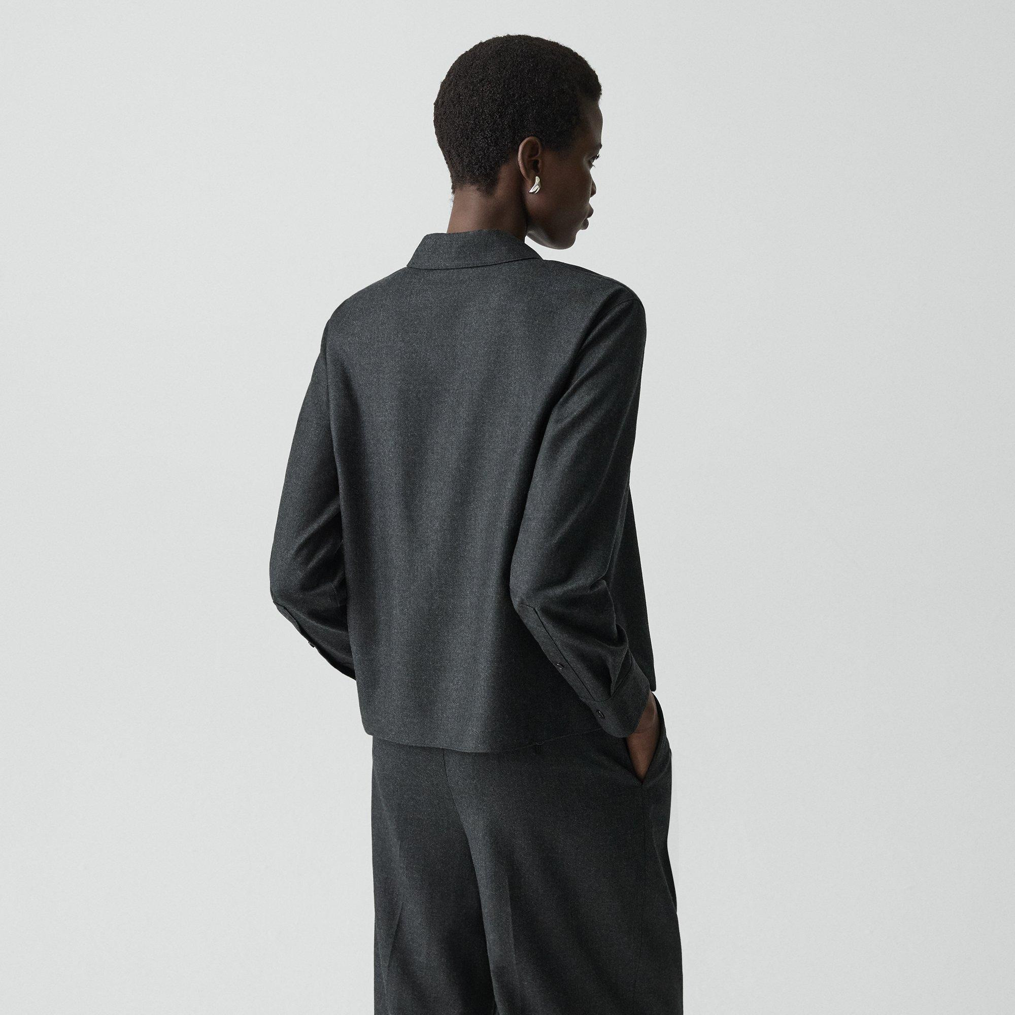 Boxy Shirt in Sleek Flannel - 4