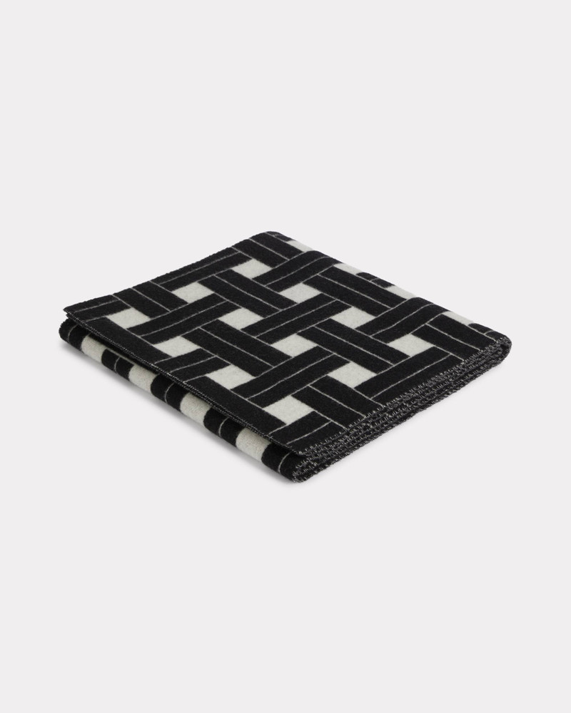 'KENZO Weave' oversize reversible wool scarf 1