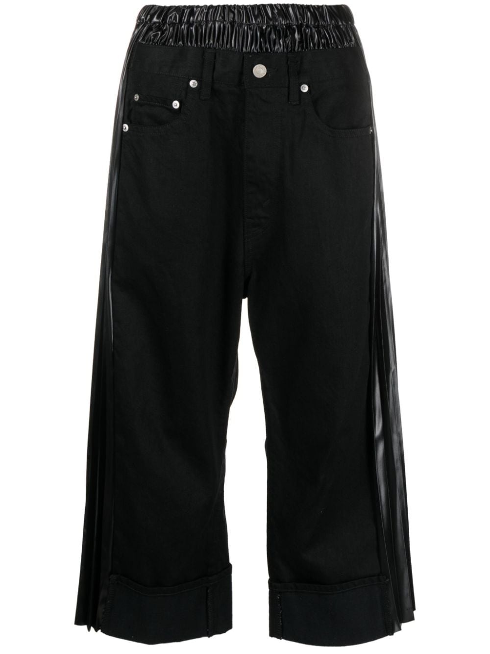 high-waisted cropped trousers - 1