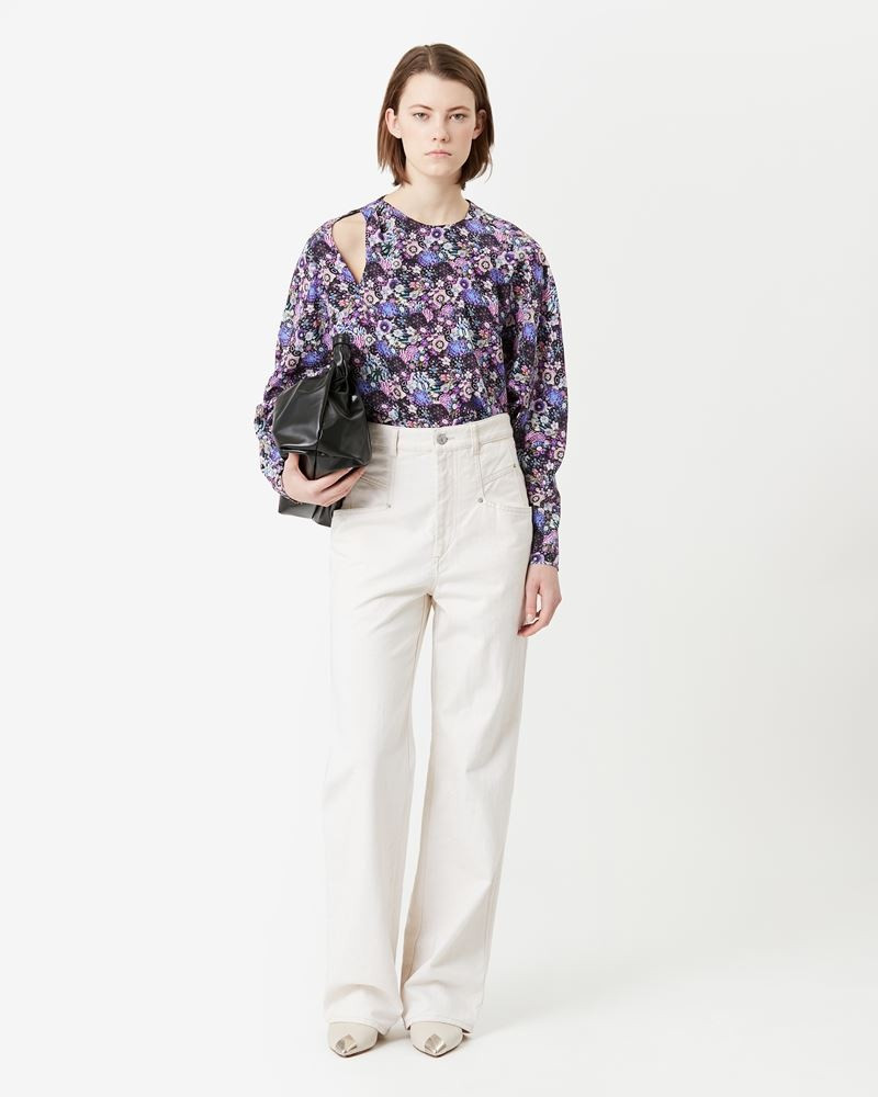 Isabel Marant SALDANA SILK FLORAL TOP outlook