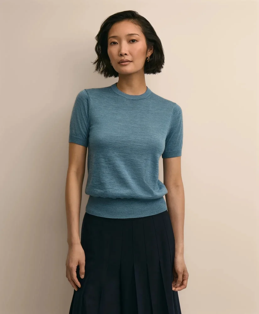 Ultimate Merino Wool Short-Sleeve Sweater Shell - 1