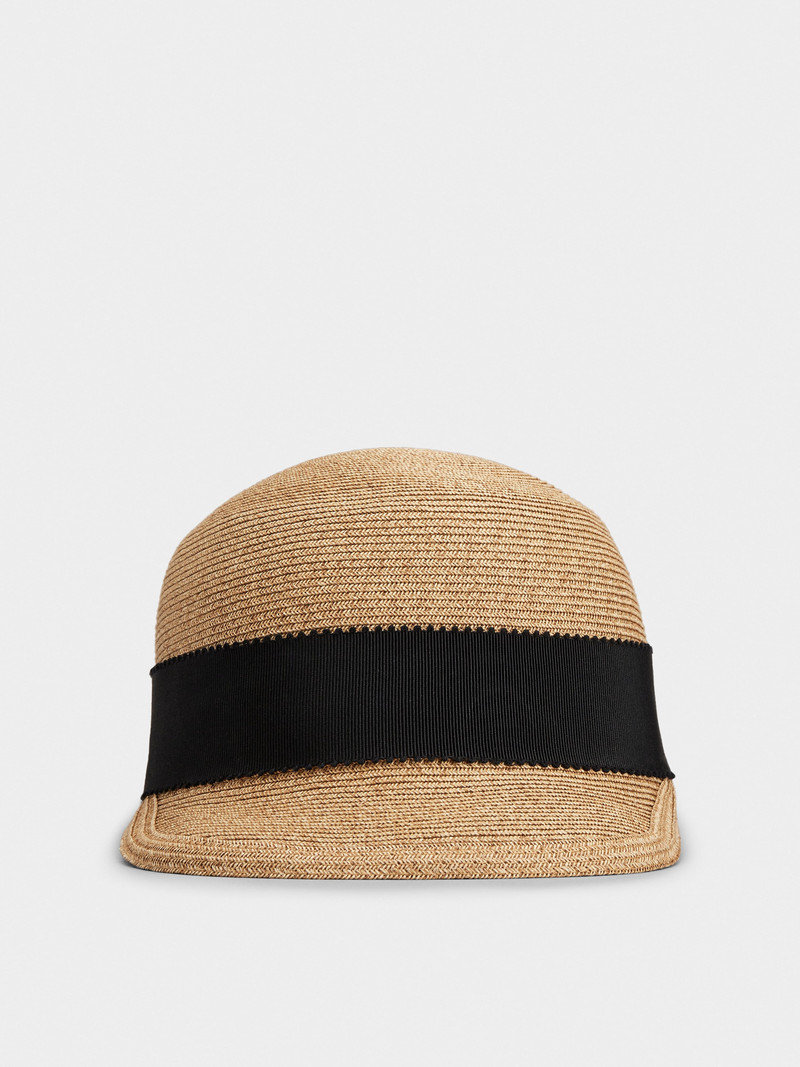 Broche Vivier Buckle Hat in Straw 1