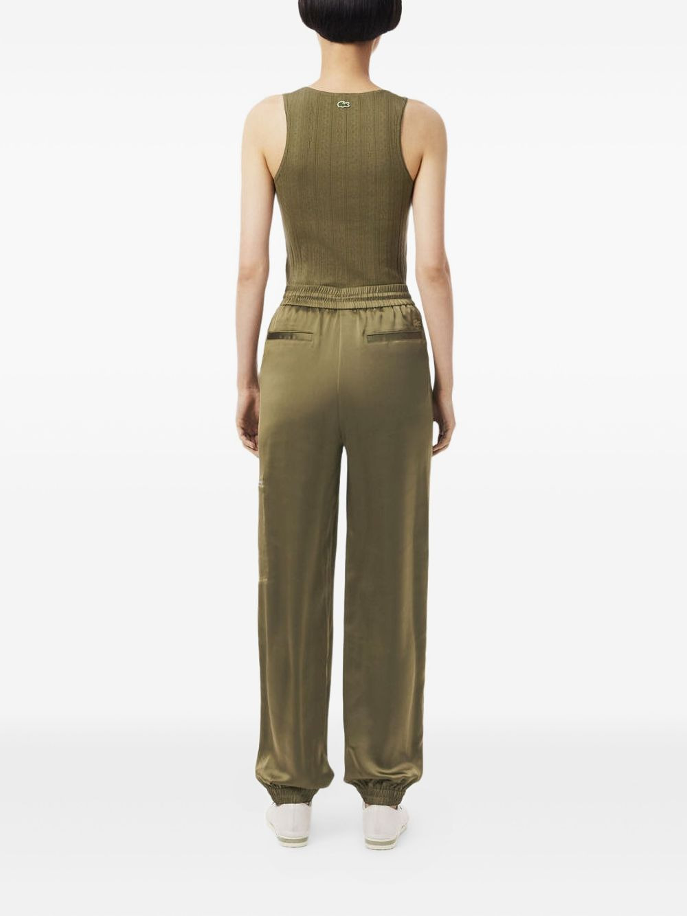 zip-pocket satin trousers - 2