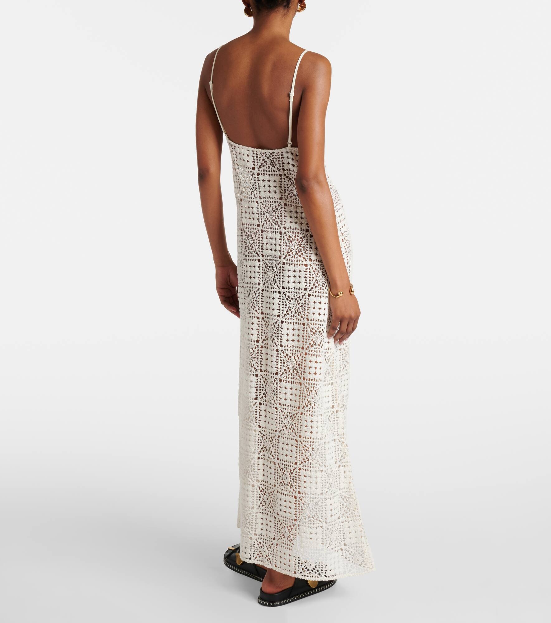 Crochet cotton maxi dress - 3