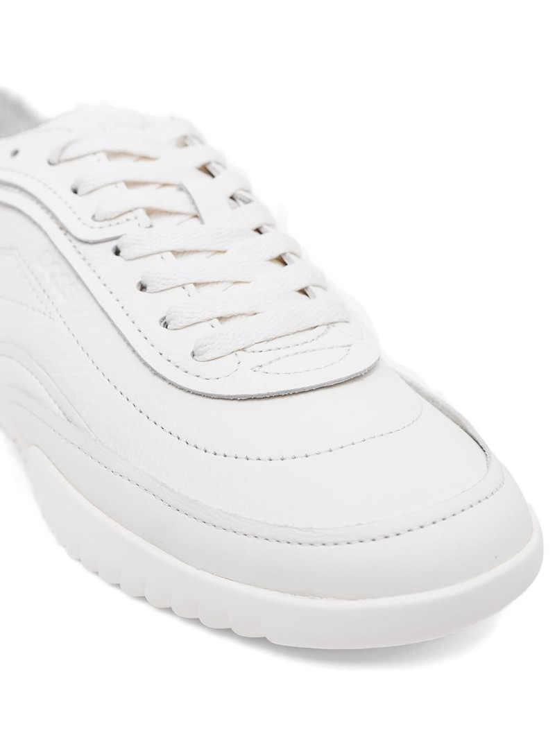 logo-embossed leather sneakers 3