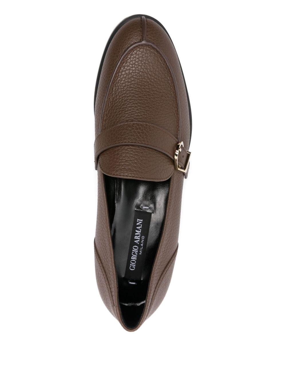 buckle-detail leather loafers - 4