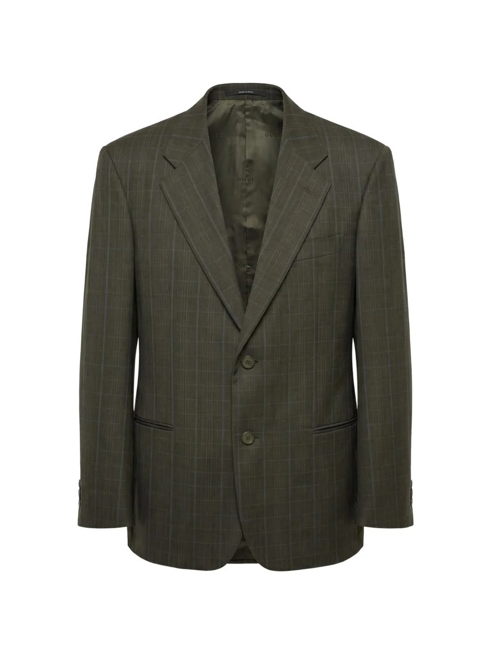 check wool blazer - 1