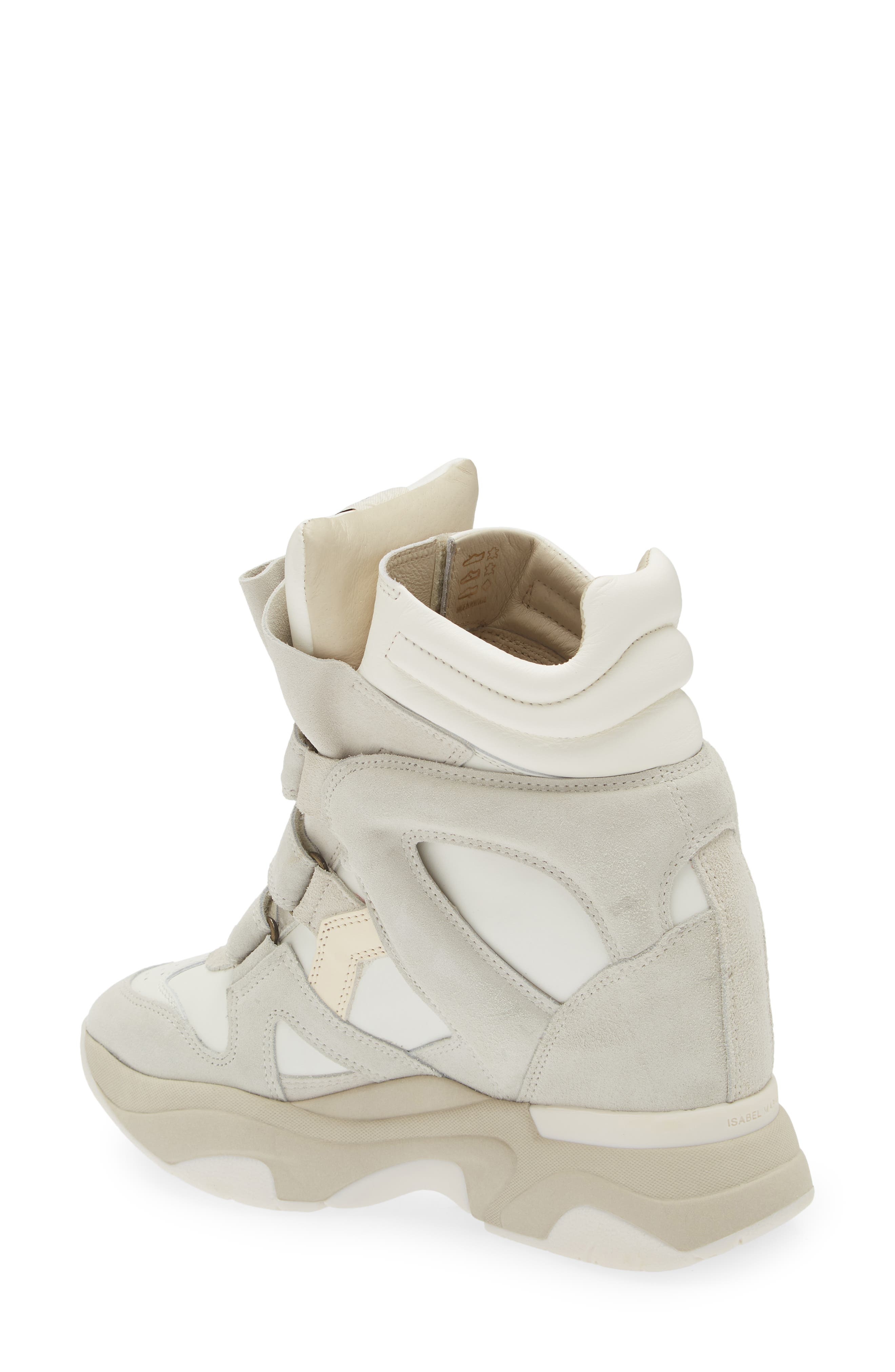 Isabel Marant Balskee Hidden Wedge High Top Sneaker in White at Nordstrom - 2