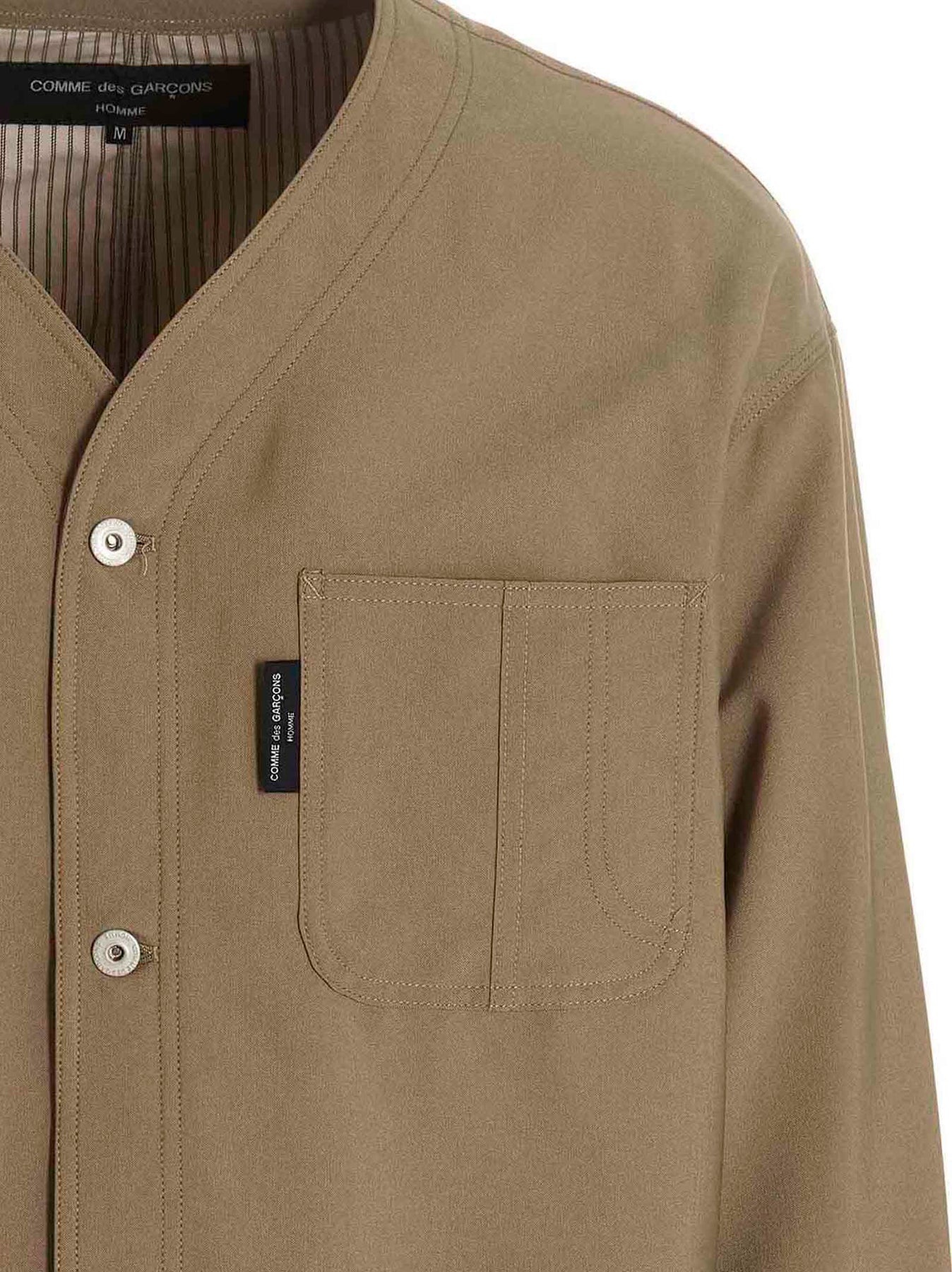 Tropical Wool Blazer Jacket Jackets Beige - 3