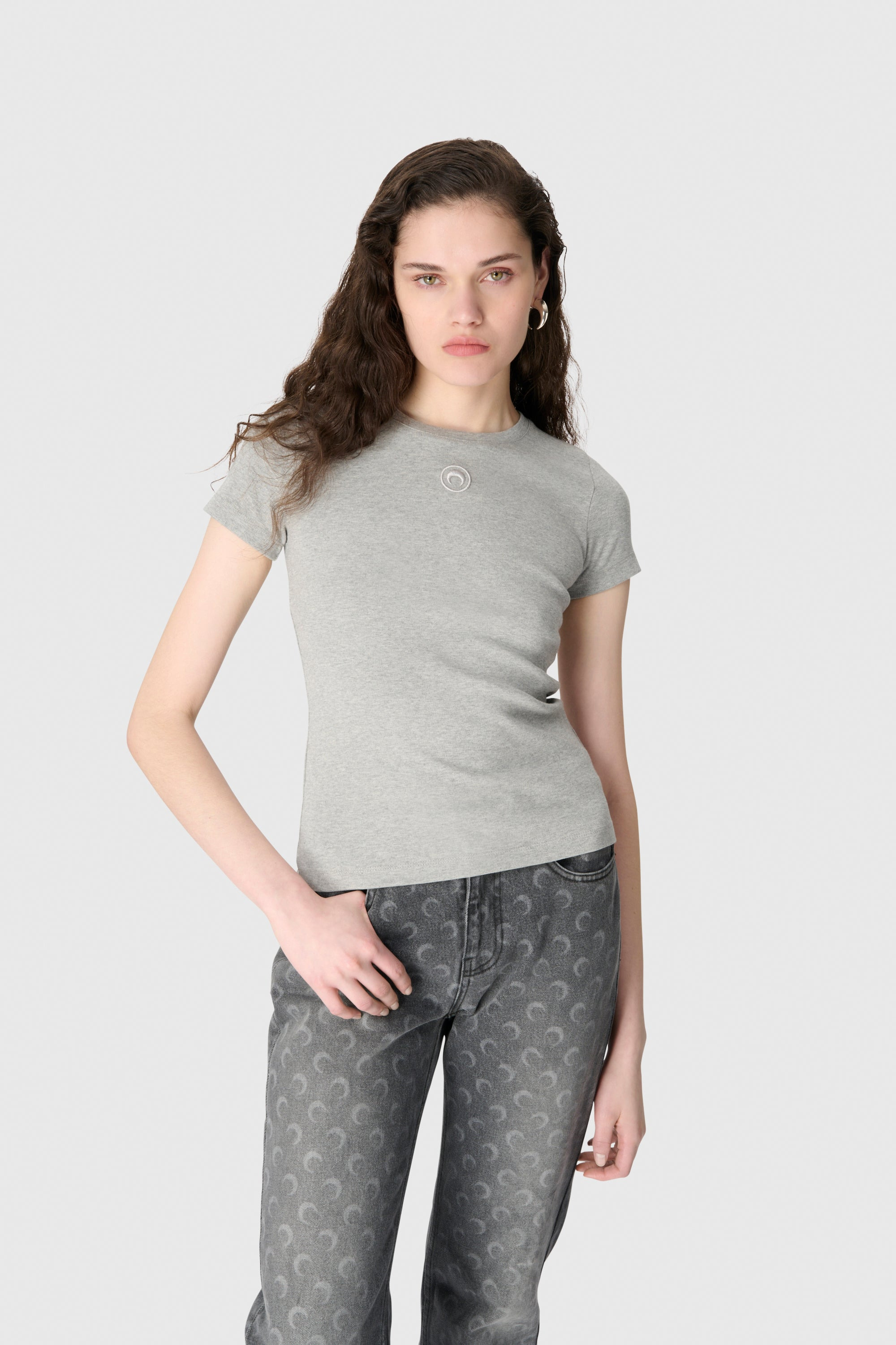 Moon Laser Grey Wash Denim Straight Jeans - 5