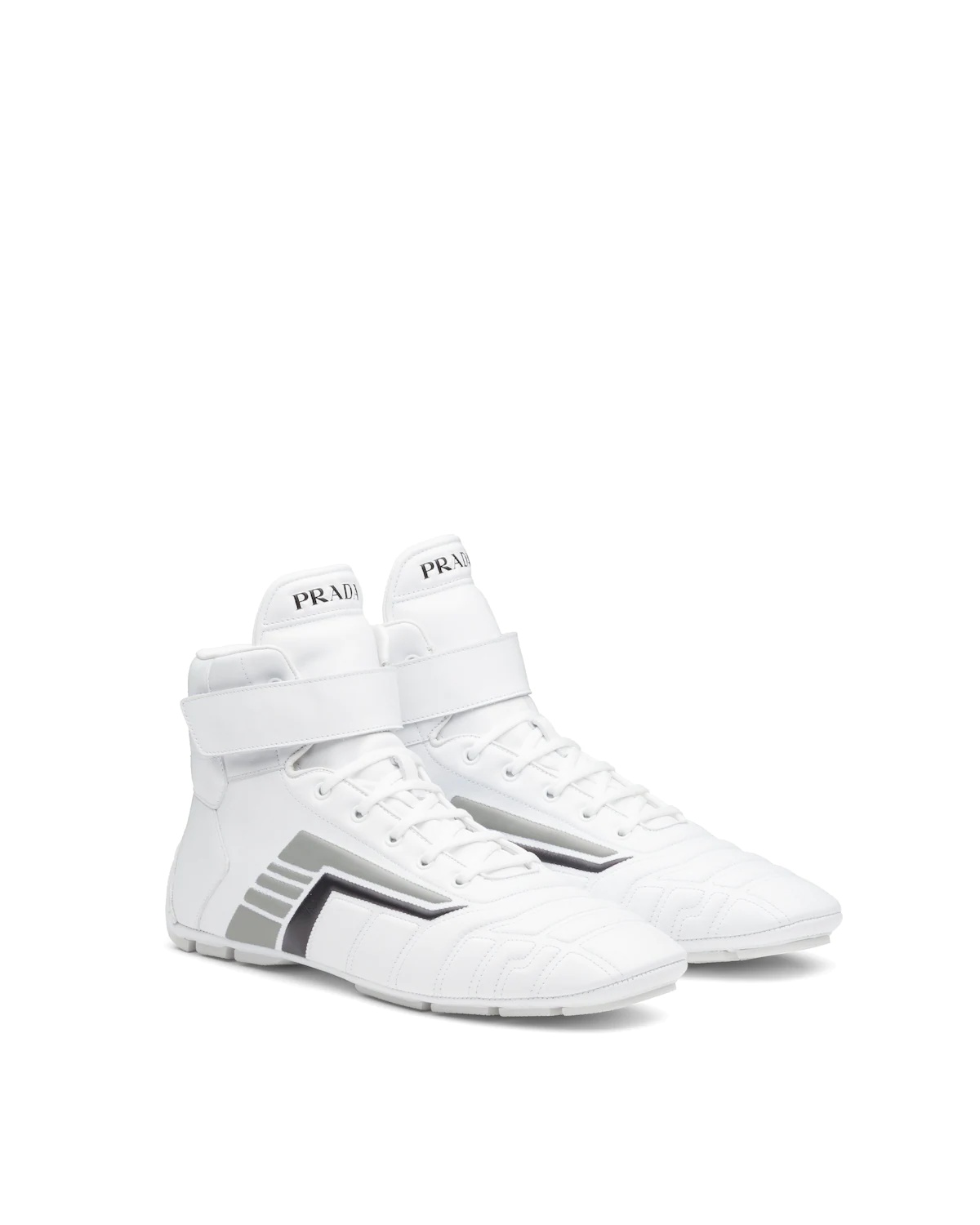 Prada Rev leather high-top sneakers - 1