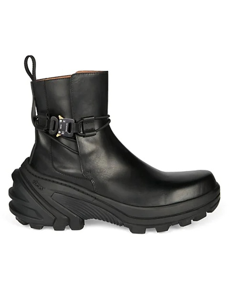 Buckle Leather Chelsea Boots - 1
