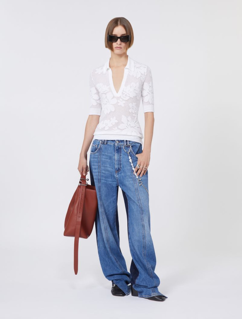 Sportmax Stretch cotton polo shirt - white outlook