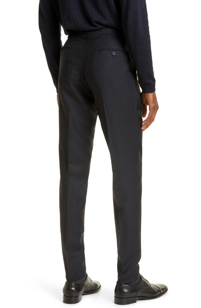 THOM SWEENEY Tailored Wool Blend Tuxedo Trousers outlook