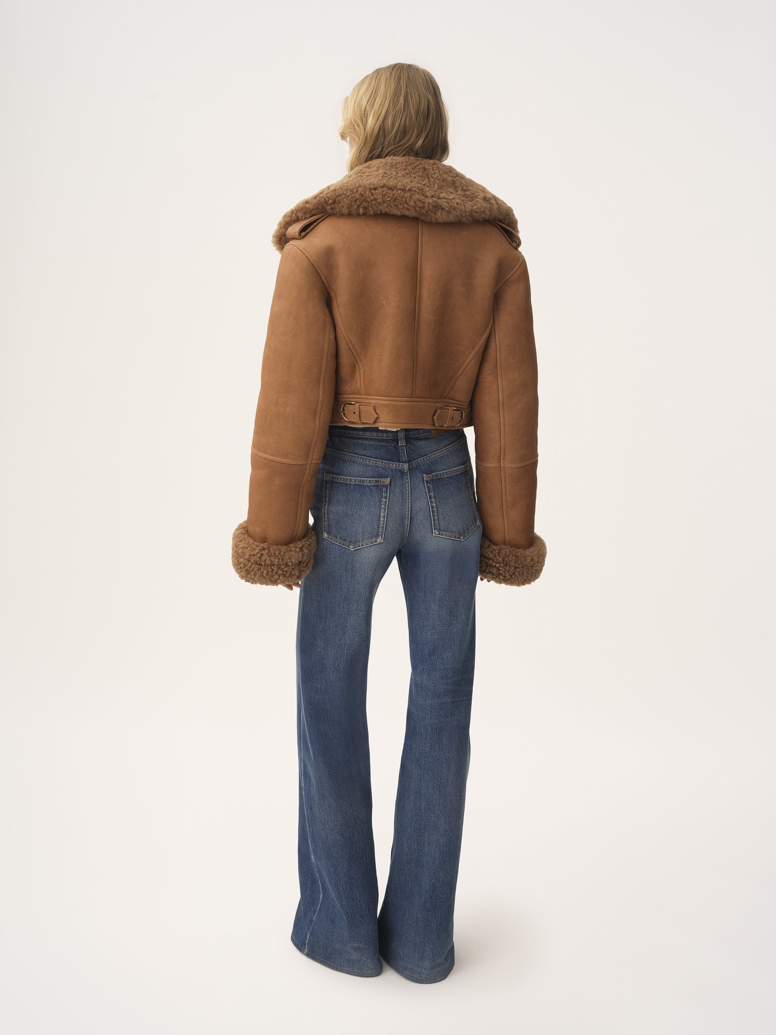 CROPPED BOXY JACKET IN LEATHER - 7