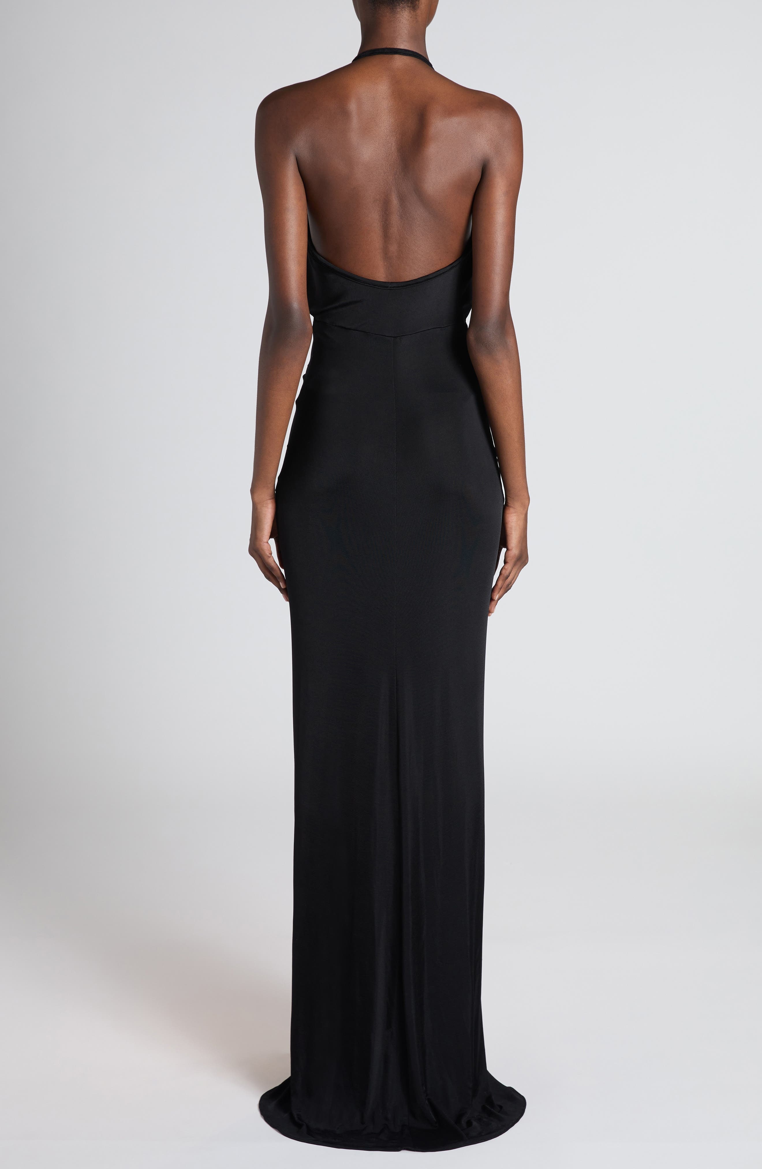 TOM FORD Plunge Halter Gown in Black at Nordstrom - 2