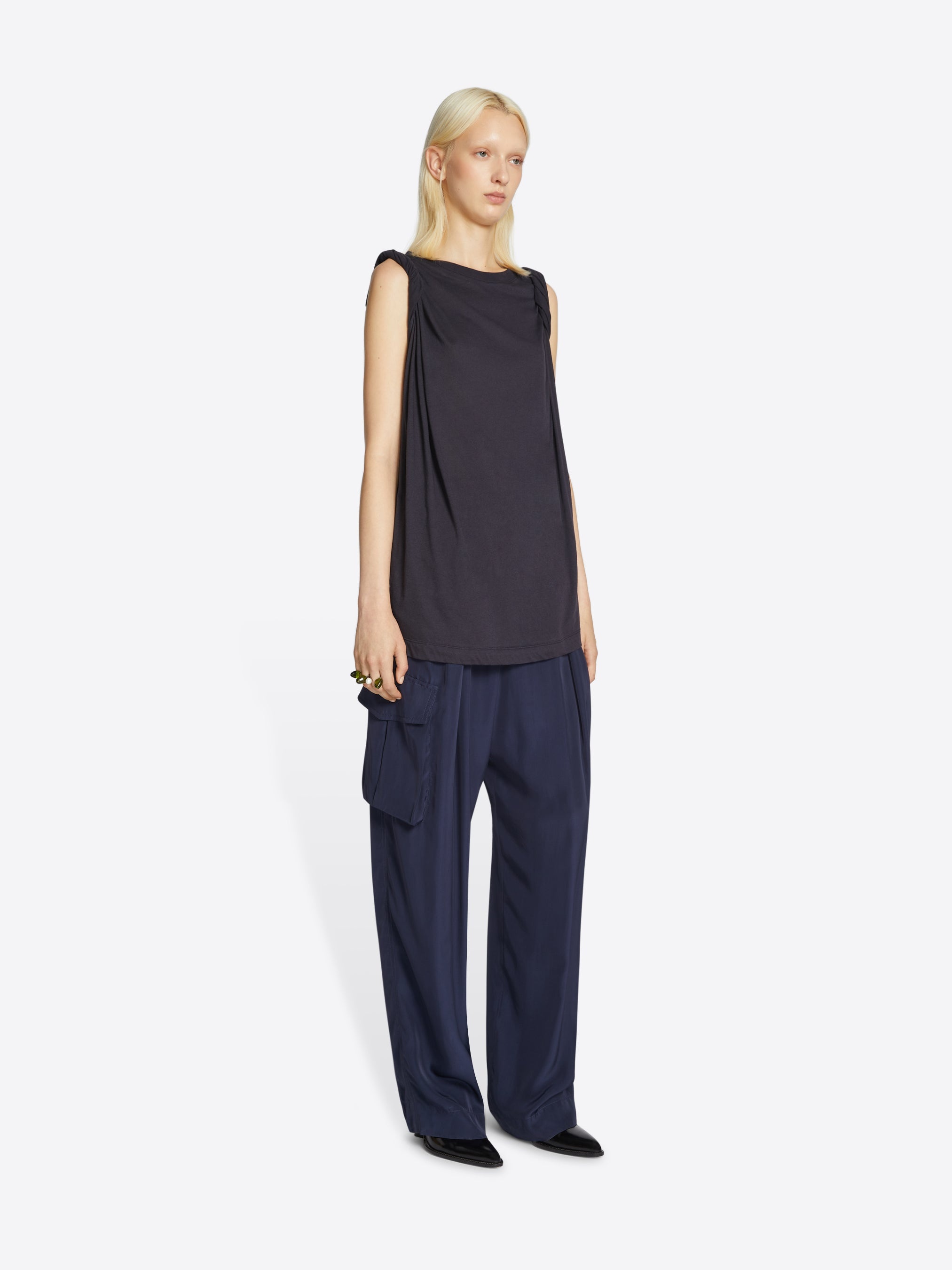 VISCOSE CARGO PANTS - 3