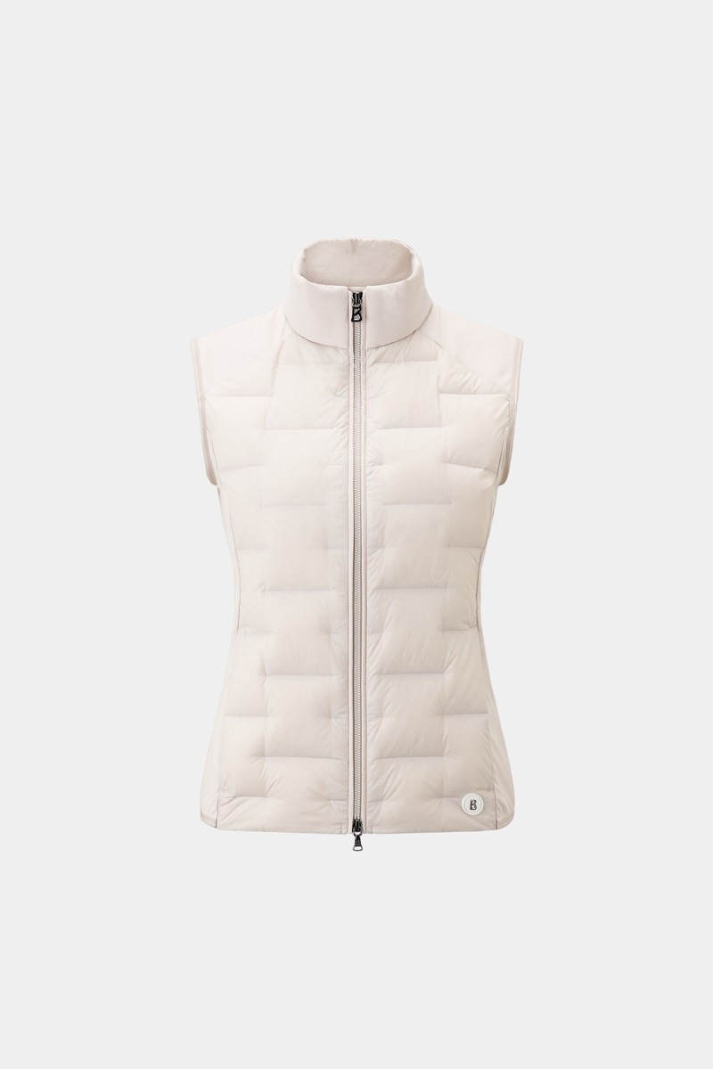 Lorina lightweight down vest in Sand 1