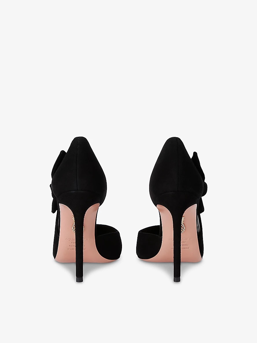 Very Bow heeled suede courts - 4