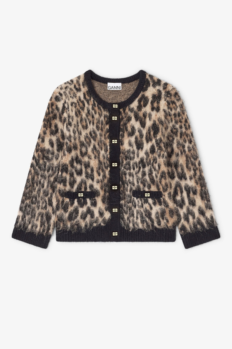 LEOPARD V-NECK CARDIGAN 1