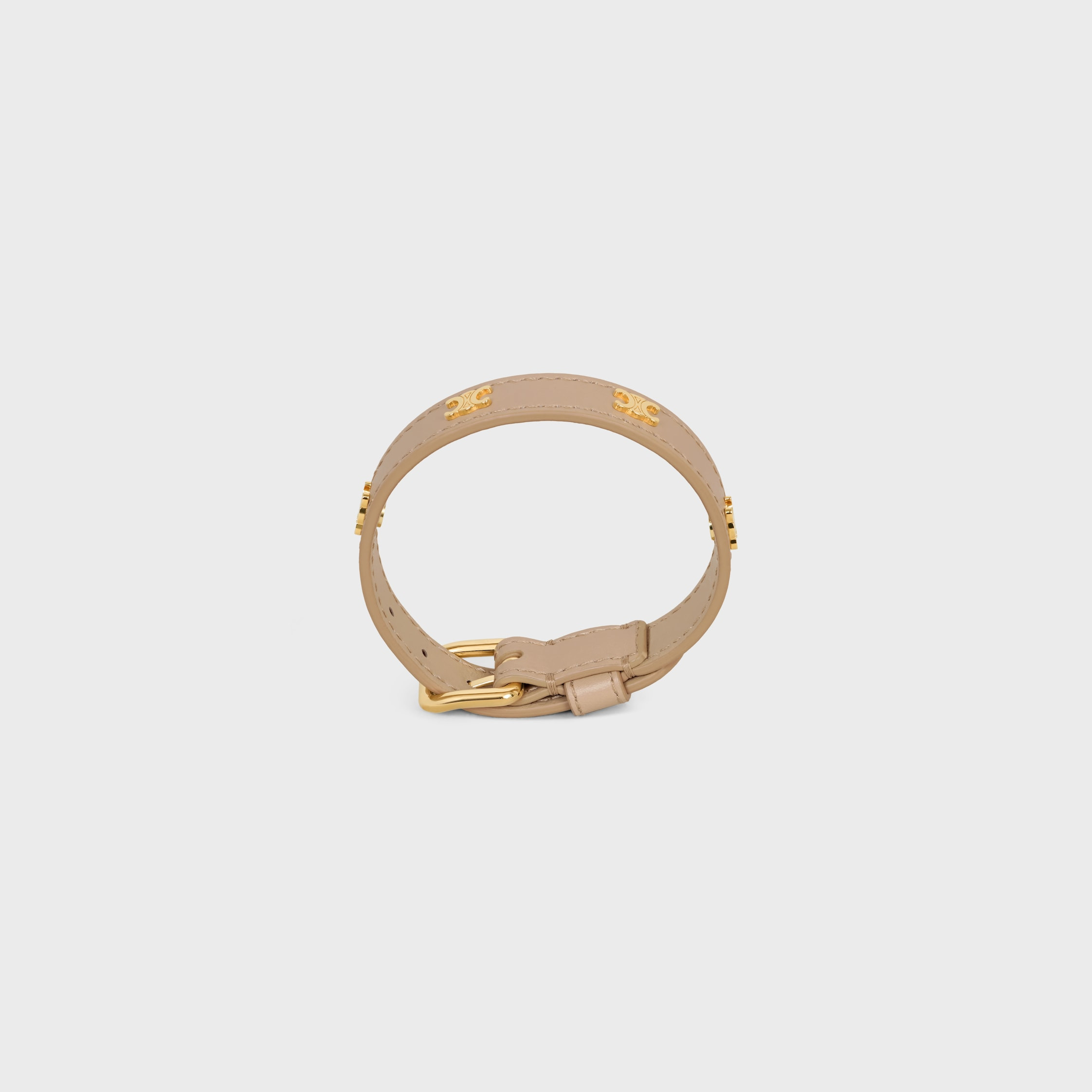 Les Cuirs Celine Multi Leather Bracelet in Calfskin and Steel - 1