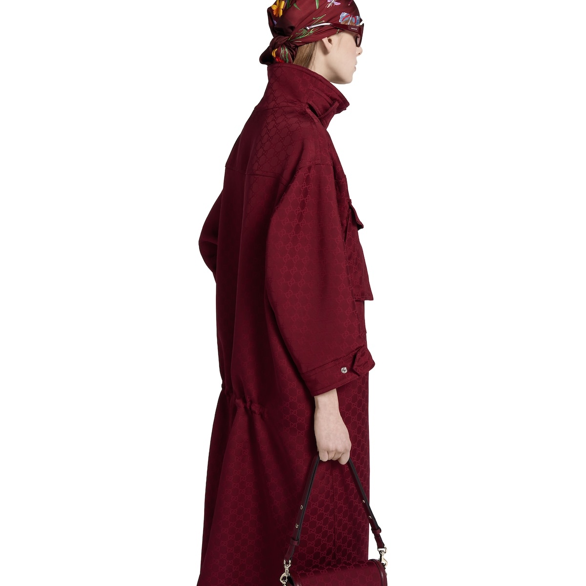 GG fabric jacquard coat - 6