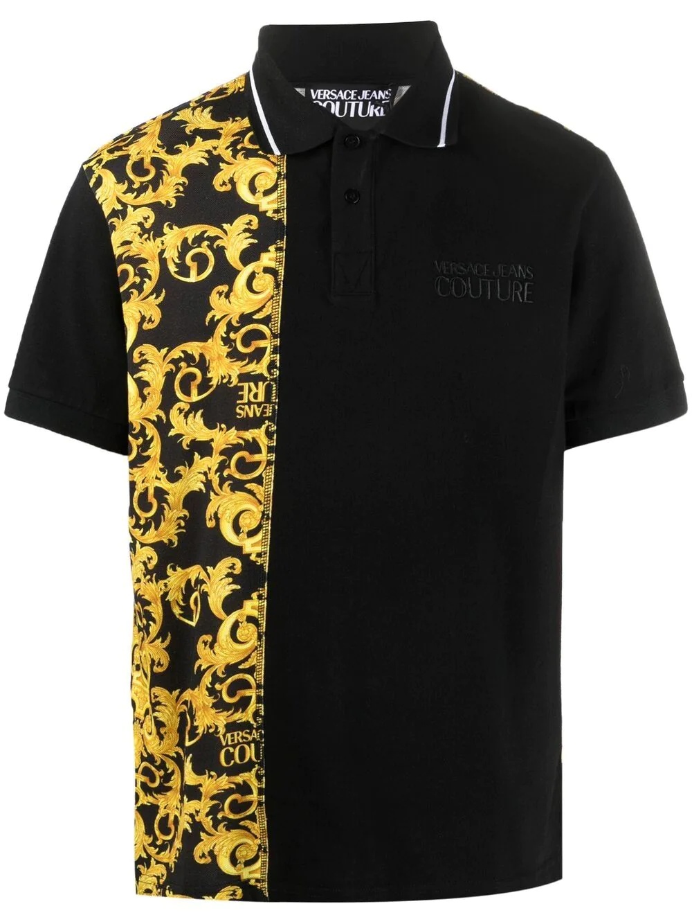 baroque-print polo shirt - 1