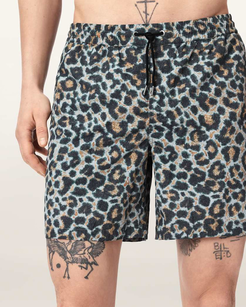 SILESIA LEOPARD PRINT SLIM FIT SWIM SHORTS 4