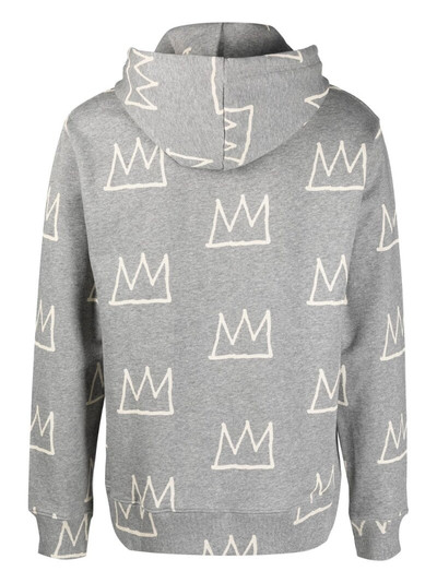 Étude crown-print logo-patch hoodie outlook