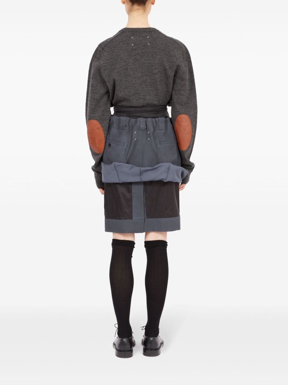 layered knee-length skirt - 4